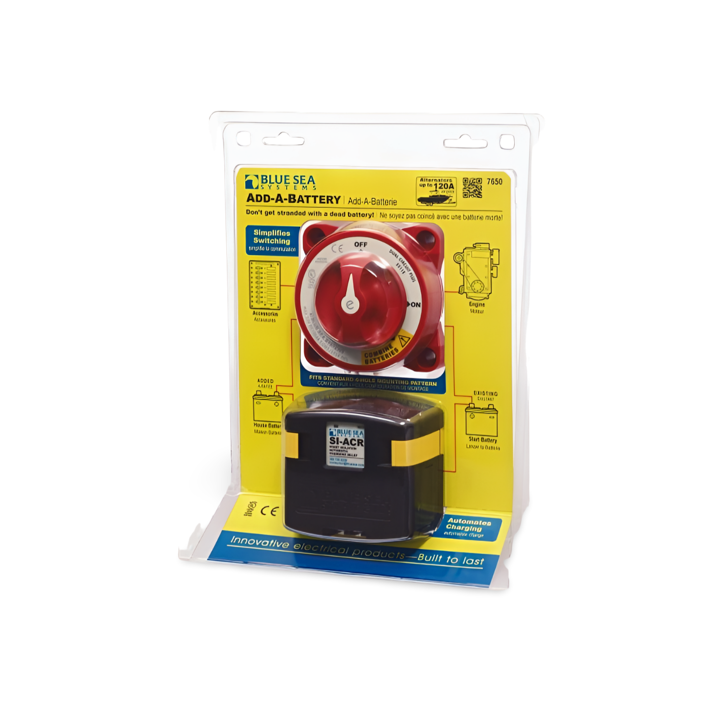 BS 7650 Batterieladerelais mit Batterieschalter Kit - 120A