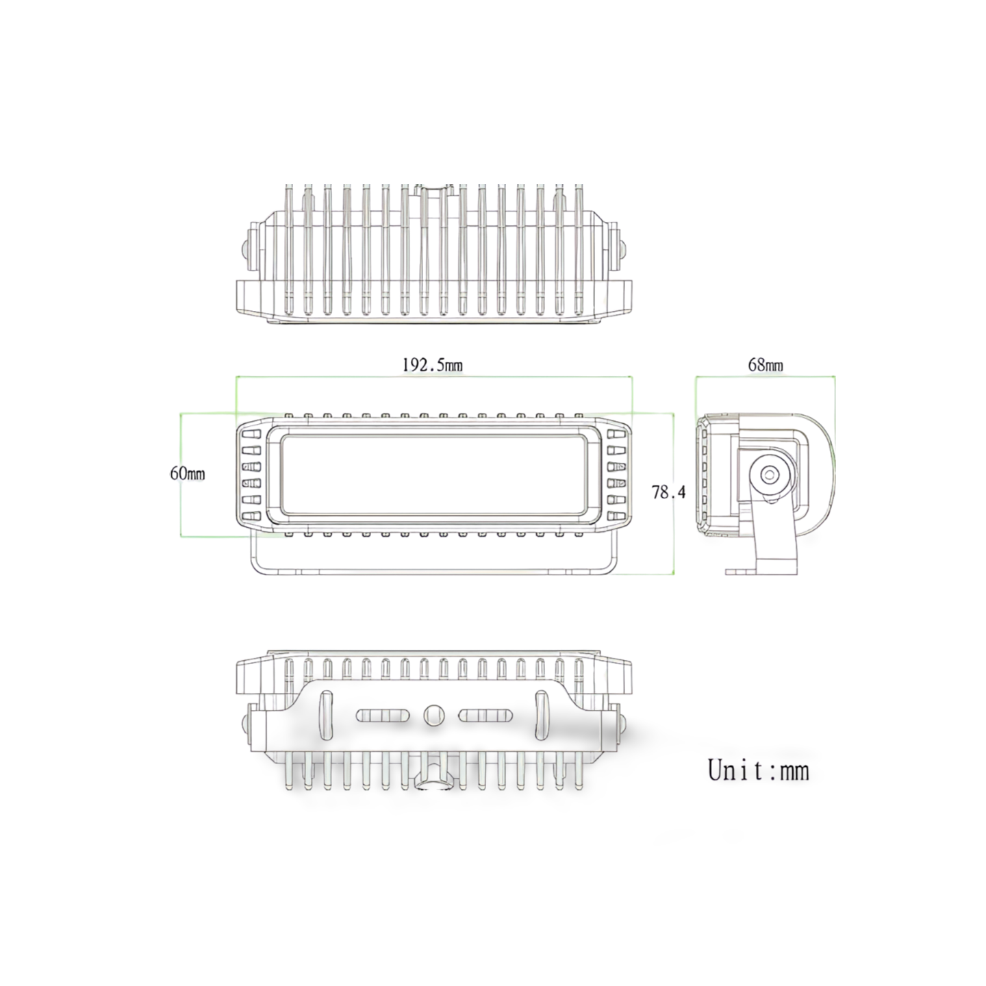 LED Flutlichtscheinwerfer WL2202, 12/24V, 2.500 Lumen