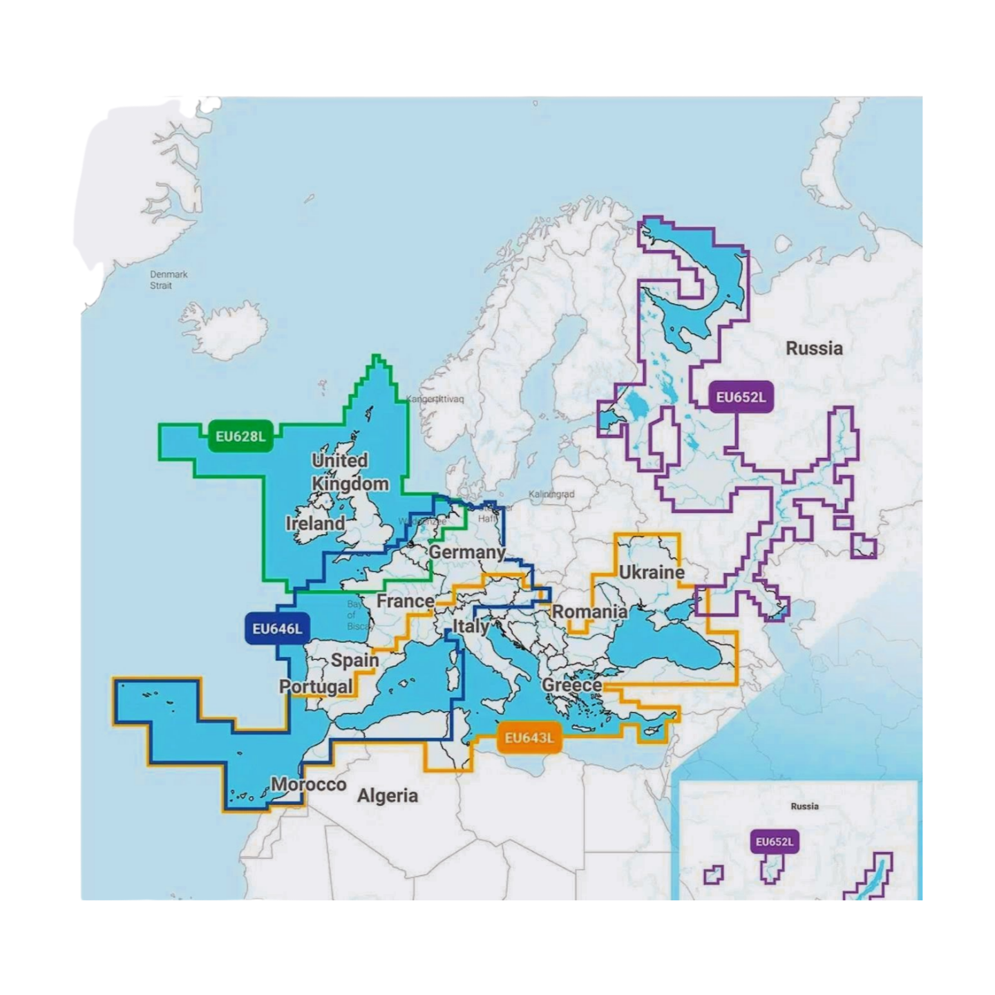 NAVIONICS PLATINUM+ Europa Zentral und Westen, EU646L