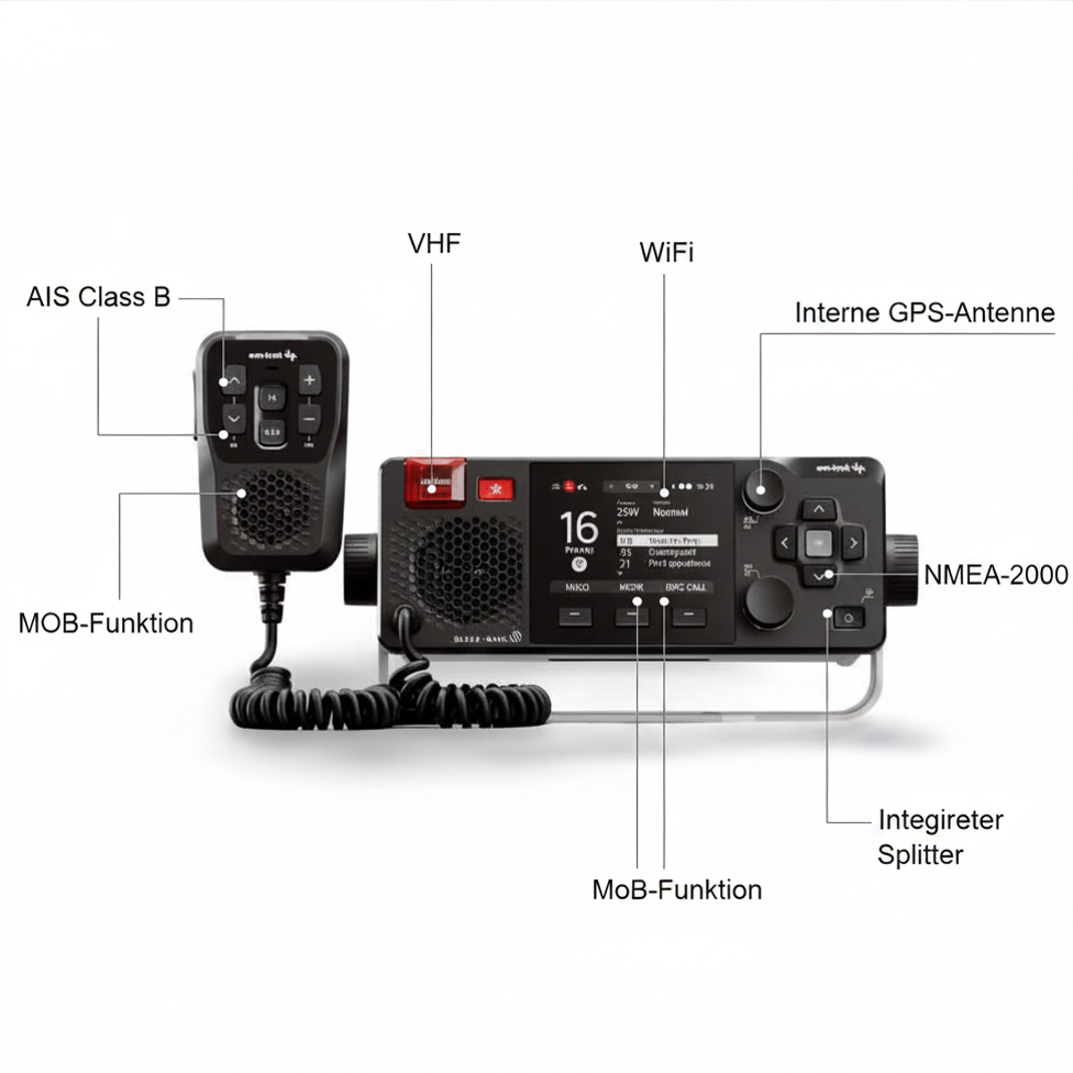 em-trak X100 VHF | DSC | AIS inkl. WiFi und MOB